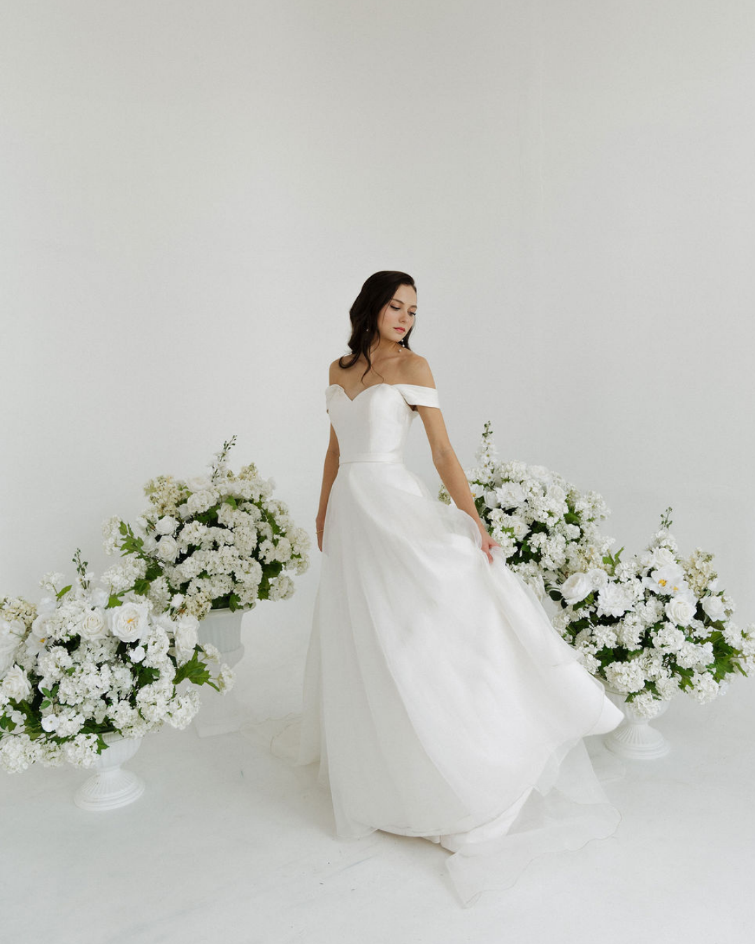 Short White Urns