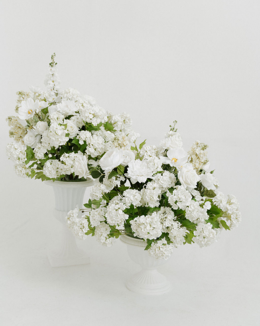 Short White Urns