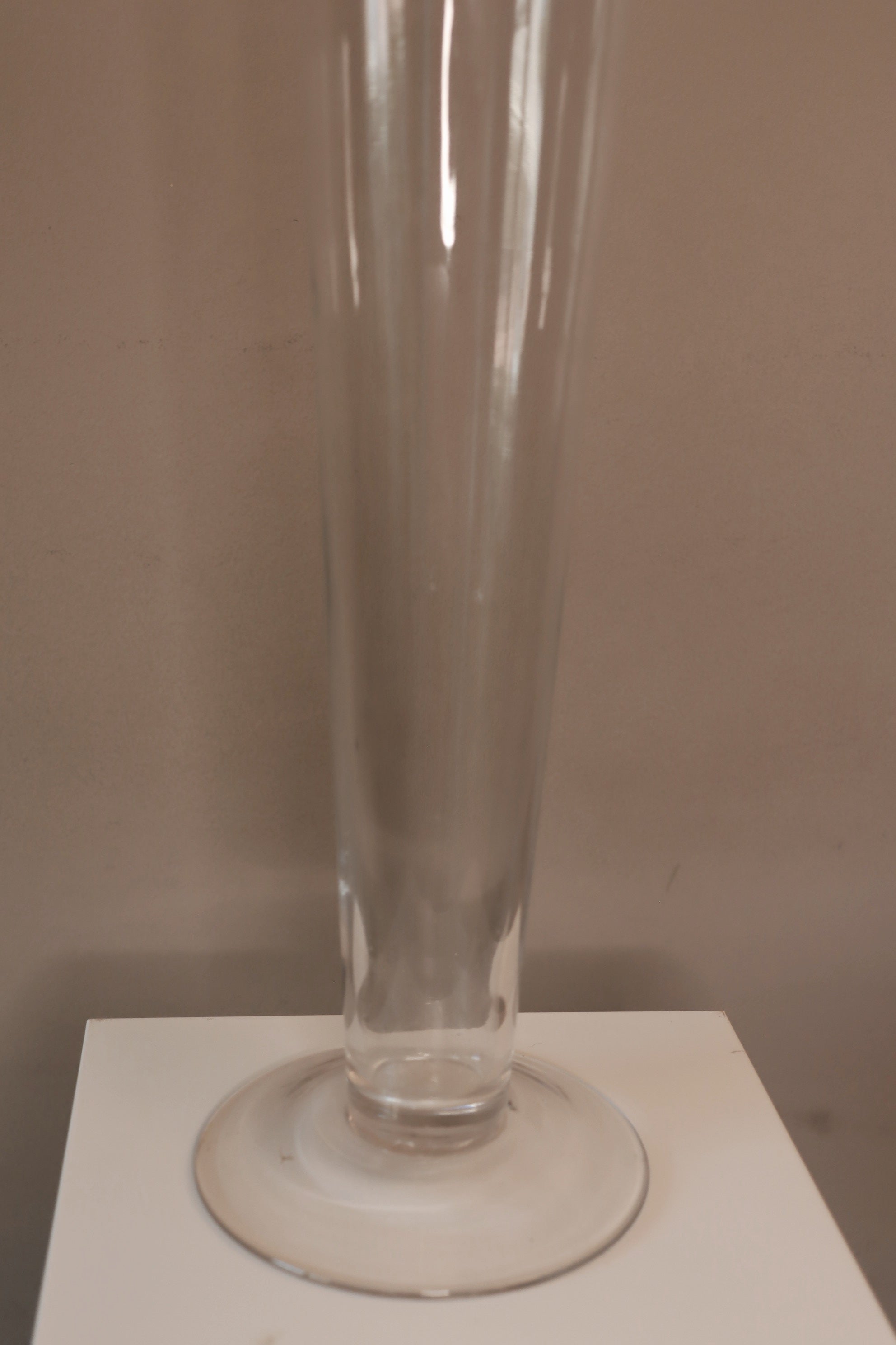 Tall Glass Trumpet Vase